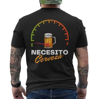 Mexican Beer Necesito Cerveza Cool Sayings Beer Lovers Men's T-shirt Back Print - Monsterry DE