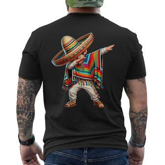 Mexican Boy Dabbing Poncho Cinco De Mayo Men's T-shirt Back Print | Mazezy CA
