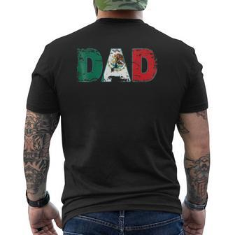 Mexican Dad Flag Colors Family Mens Back Print T-shirt | Mazezy