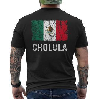 Mexican Flag Cholula Mexican Pride Men's T-shirt Back Print - Monsterry