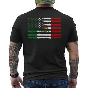 Mexico Usa Flag Cinco De Mayo Spanish Heritage Mexican Men's T-shirt Back Print - Monsterry AU
