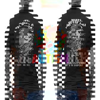 Mi Hermano Tiene Autismo ¿Cuál Es Tu Superpoder Camiseta Hombre Estampado Espalda - Regaloses
