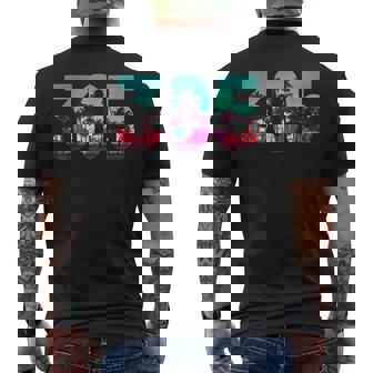 Miami 305 Area Code Florida Vintage Palm Trees Pride Retro Mens Back Print T-shirt - Thegiftio