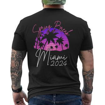 Miami Beach Spring Break 2024 Men's T-shirt Back Print - Seseable