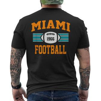 Miami Football Athletic Vintage Sports Team Fan Dark Men's T-shirt Back Print - Monsterry UK