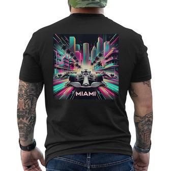 Miami Formula Racing Circuits Sport Men's T-shirt Back Print | Mazezy UK