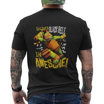 Michelangelo I've Got A Blackbelt In Awesome Men's T-shirt Back Print - Monsterry DE