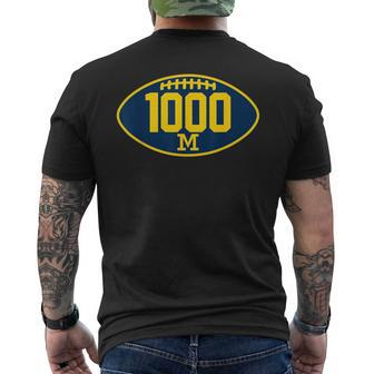 Michigan 1000 Wins Michigan Lovers Reach 1000Th Wins Men's T-shirt Back Print - Thegiftio UK