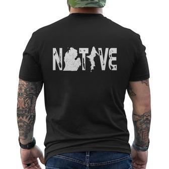 Michigan Native V2 Mens Back Print T-shirt - Thegiftio UK
