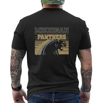 Michigan Panther Vintage Mens Back Print T-shirt - Thegiftio UK
