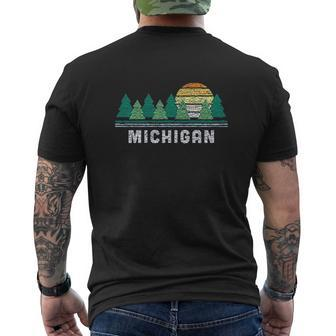 Michigan Pride Great Lakes State Up North Triblend Mens Back Print T-shirt - Thegiftio UK