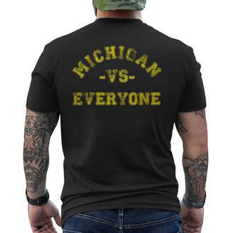 Michigan Vs Everyone Michigan Vs The Michigan Men's T-shirt Back Print | Mazezy DE