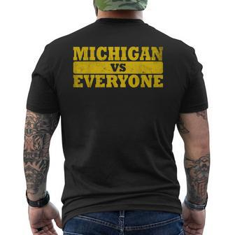 Michigan Vs Everyone Women Men's T-shirt Back Print | Mazezy