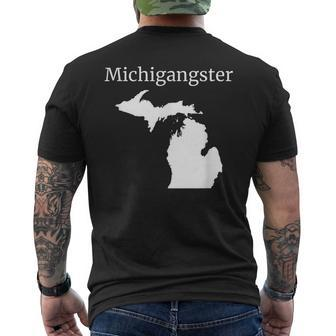 Michigangster Michigan Men's T-shirt Back Print - Monsterry