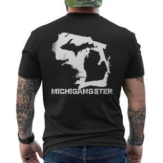 Michigangster Michigan Men's T-shirt Back Print - Monsterry AU