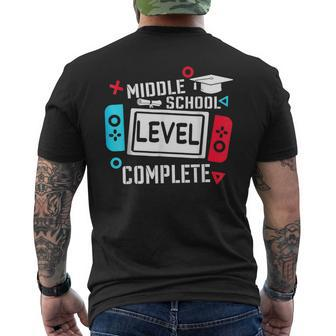 Middle School Level Complete Class Of 2024 Graduation Men's T-shirt Back Print - Monsterry