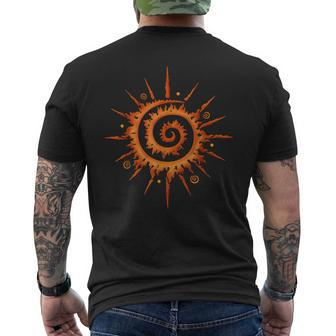 Midsummer Sun Firewheel Summer Light Pagan Wicca Men's T-shirt Back Print - Seseable