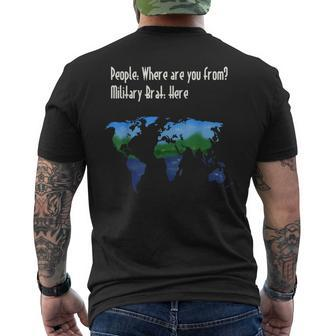 Military Brat Where Are You From Men's T-shirt Back Print - Monsterry AU