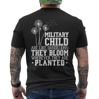 Military Child Are Like Dandelions Military Child Month Men's T-shirt Back Print - Monsterry AU