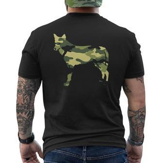 Military Coyote Camo Men Print Us Wolf Pup Veteran Mens Back Print T-shirt | Mazezy