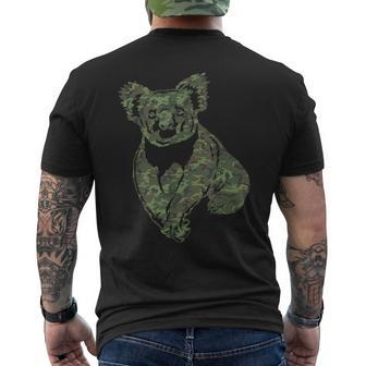 Military Koala Camo Print Us Bear Animal Veteran Men Men's T-shirt Back Print - Monsterry