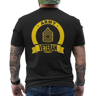 Military Master Sergeant Army Veteran Mens Back Print T-shirt | Mazezy