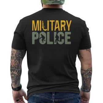 Military Police Law Enforcement Military Veteran Support Men's T-shirt Back Print - Monsterry