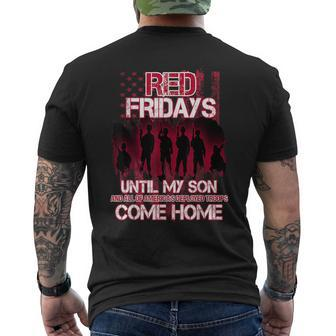 Military Red Friday Wear Red For Deployed Son Men's T-shirt Back Print - Monsterry