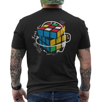 Mind Brain Games Puzzle Rubix Cube Solving Math Problem Men's T-shirt Back Print - Thegiftio UK