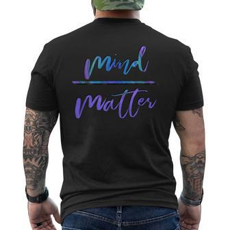 Mind Over Matter Inspiring Gym Men's T-shirt Back Print - Monsterry AU