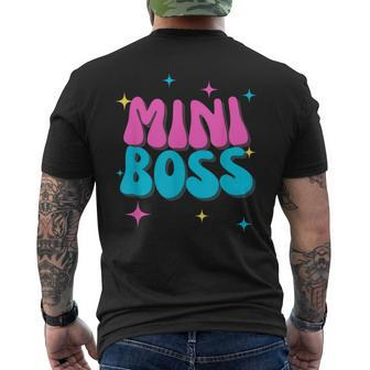 Mini Boss For Girls Men's T-shirt Back Print | Mazezy