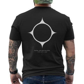 Minimalistic 2024 Solar Eclipse 2024 040824 Eclipse Men's T-shirt Back Print - Thegiftio UK