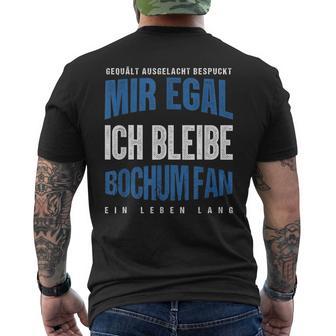 Mir Egal Ich Bleibe Bochum Fan Football Fan Club T-Shirt mit Rückendruck - Geschenkecke