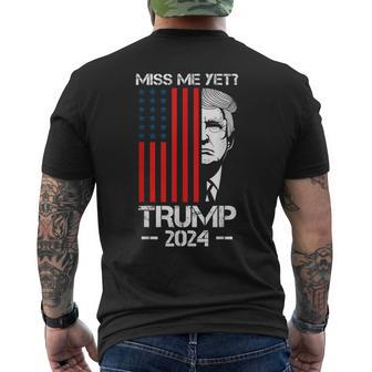 Miss Me Yet Trump President 2024 Political Men's T-shirt Back Print - Monsterry UK