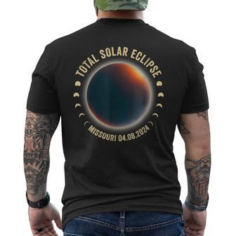 Missouri Total Solar Eclipse April 8 2024 Astronomy Fans Men's T-shirt Back Print | Mazezy UK