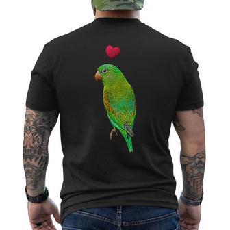 Mit Papagei Und Herz Colourful Parrot Motif T-Shirt mit Rückendruck - Geschenkecke