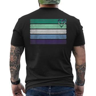 Mlm Flag With Heart Man Loving Man Gay Vincian Mlm Pride Men's T-shirt Back Print - Monsterry