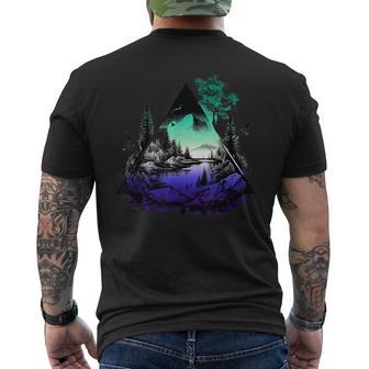 Mlm Landscape Lake Mlm Pride Gay Male Flag Lgbt Mlm Men's T-shirt Back Print - Monsterry