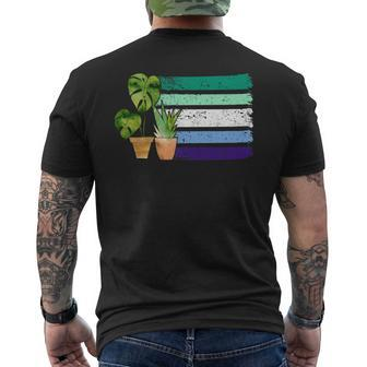 Mlm Pride Plants Lgbt Gay Male Flag Gardener Gardening Men's T-shirt Back Print - Monsterry CA