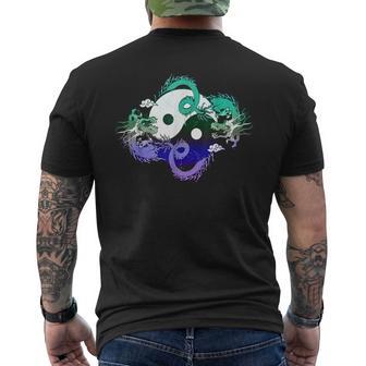 Mlm Yin Yang Dragon Gay Male Flag Lgbt Mlm Flag Mlm Pride Men's T-shirt Back Print - Monsterry DE