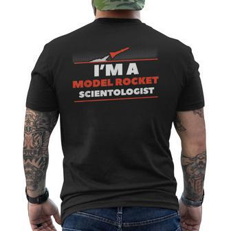 I Am A Model Rocket Scientologist Men's T-shirt Back Print - Thegiftio UK
