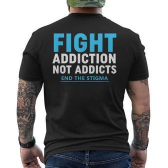 Modern Fight Addiction Awareness Against Drug Dealer Men's T-shirt Back Print - Monsterry CA