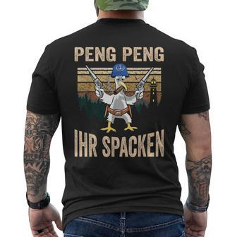 Moinsen Moin Peng Peng Her Spacken Moin Moin Seagull Digga T-Shirt mit Rückendruck - Seseable