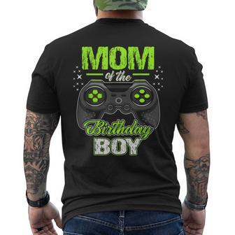 Mom Of The Birthday Boy Matching Video Gamer Birthday Party Men's T-shirt Back Print - Seseable