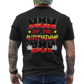 Mom And Dad Birthday Boy Mouse Family Matching Men's T-shirt Back Print | Mazezy