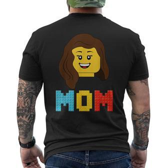 Mom Master Builder Building Bricks Blocks Matching Family Men's T-shirt Back Print - Seseable