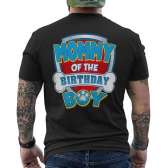 Mommy Of The Birthday Boy Dog Paw Family Matching Men's T-shirt Back Print | Mazezy UK