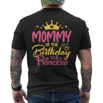 Mommy Of The Birthday Princess Girls Party Family Matching Men's T-shirt Back Print - Monsterry CA