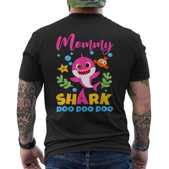 Mommy Of Birthday Shark Matching Oufit Party For Family Men's T-shirt Back Print - Thegiftio UK