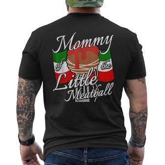 Mommy Of Little Meatball Italian Theme 1St Birthday Italy Men's T-shirt Back Print | Mazezy